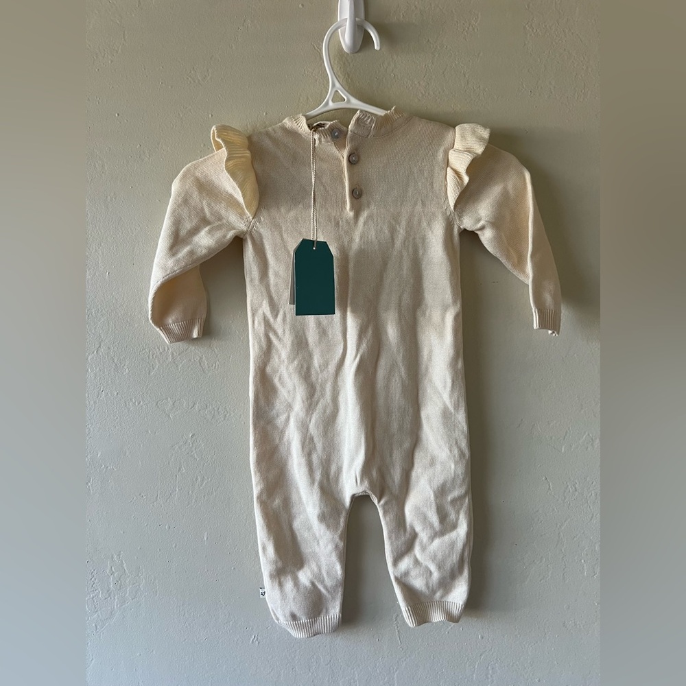 Viverano organic 100% cotton baby floral embroidered one piece - Picture 3 of 4